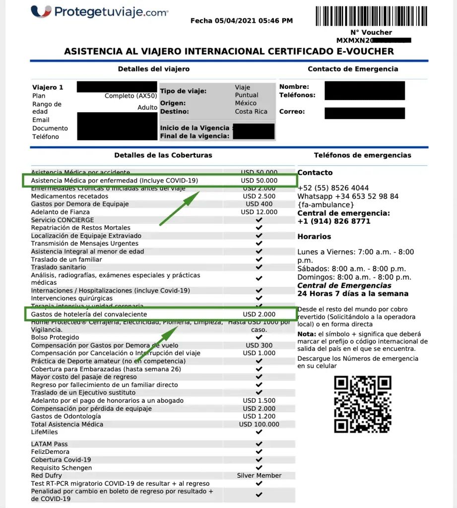 Seguro de viaje para Costa Rica